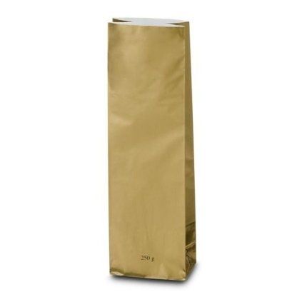 Sáček zlatý 200–250 g (třívrstvý, skládané dno) (Varianta Sáček zlatý 10ks)