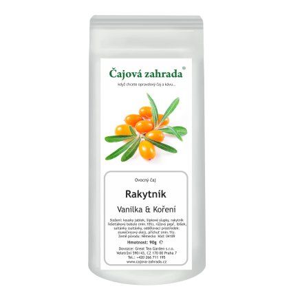Rakytník & Vanilka & Koření – ovocný sypaný čaj (Varianta ovocný čaj 90g)