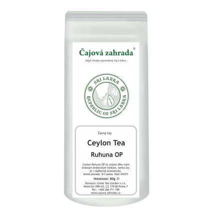 Ceylon Ruhuna OP – černý čaj s plnou chutí (Varianta černý čaj 1000g)