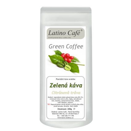 Zelená káva s citronovou trávou