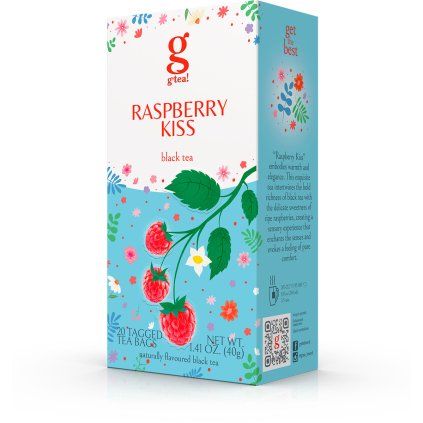 Černý ochucený čaj Raspberry kiss - Malina