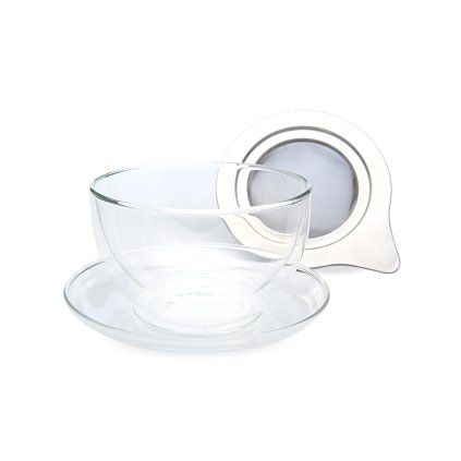 Skleněný šálek Gasper s nerezovým filtrem 400ml