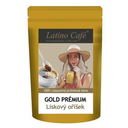 Káva Latino Café Instant GOLD Lískový oříšek