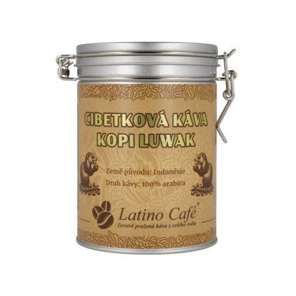 Cibetková káva Kopi Luwak v luxusní dóze