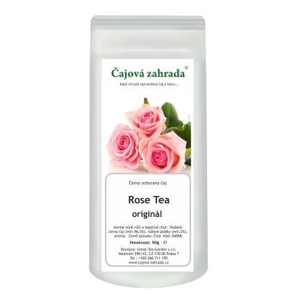 Rose Tea – černý ochucený čaj s růžovými plátky (Varianta černý čaj 1000g)
