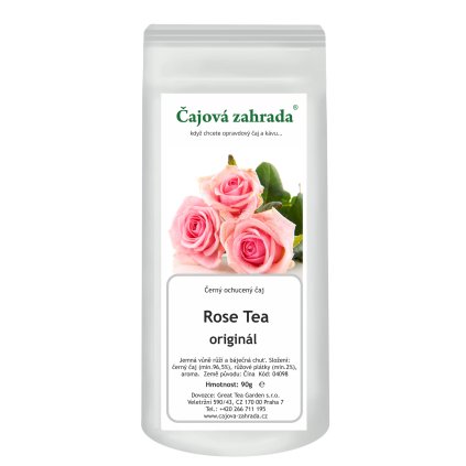 Rose Tea – černý ochucený čaj s růžovými plátky (Varianta černý čaj 500g)