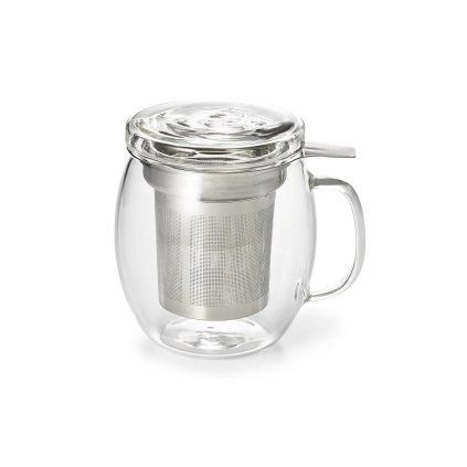 Skleněný hrnek Arik s nerezovým filtrem 450ml