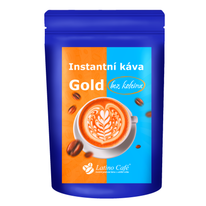 Latino Café Instant GOLD bez kofeinu – mrazem sušená (Varianta Gold bez kofeinu 1kg)