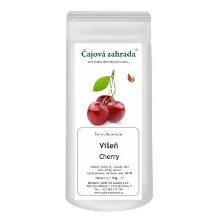 Višeň – černý ochucený čaj (Varianta černý čaj 90g)