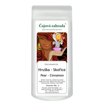 Hruška & Skořice – černý ochucený čaj (Varianta černý čaj 90g)