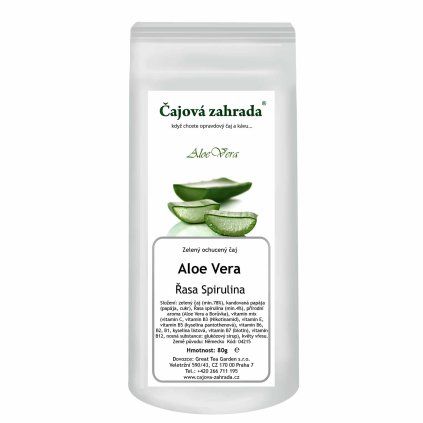 Aloe Vera & Řasa Spirulina – zelený ochucený čaj (Varianta zelený čaj 1000g)