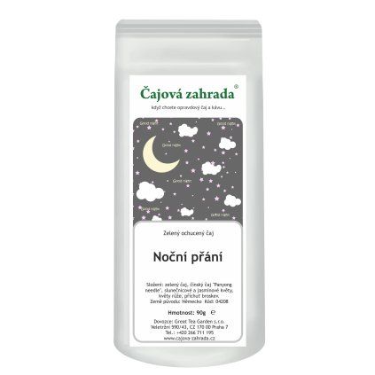 Noční přání – zelený čaj s broskví, jasmínem a růží (Varianta zelený čaj 1000g)