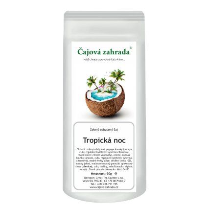 Tropická noc – zelený ochucený čaj s papájou a ananasem (Varianta zelený čaj 1000g)