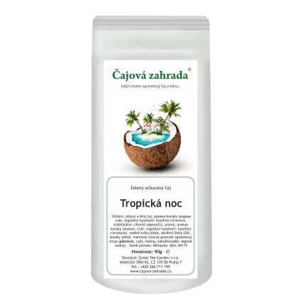 Tropická noc – zelený ochucený čaj s papájou a ananasem (Varianta zelený čaj 500g)