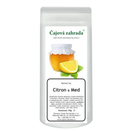 Rooibos Citron & Med – sypaný čaj bez kofeinu (Varianta rooibos čaj 500g)